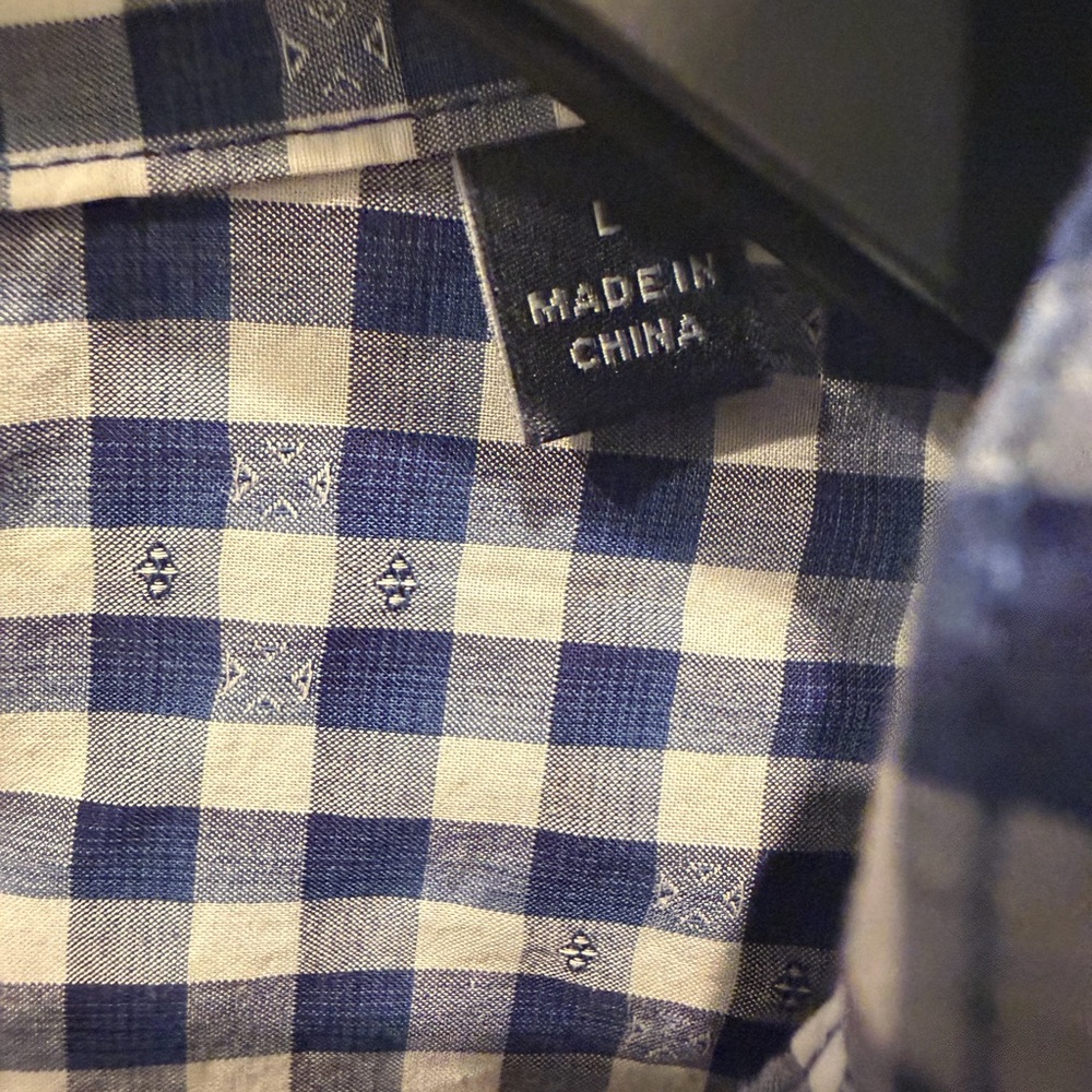 Zachary Prell Navy Checkered Shirt Jacket - Picture 3 of 3